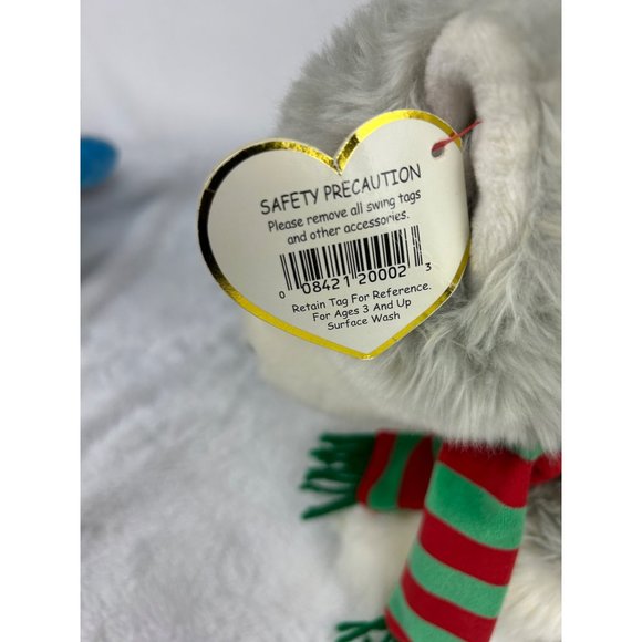 Ty Classic 15" DANCER The FLUFFY DOG with Scar Rare Retired Plush Toy - Picture 5 of 5